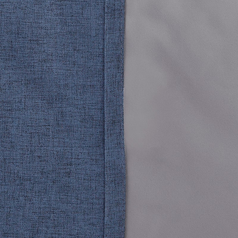 Deconovo Faux Linen Total Blackout with Coating Curtains (2 Panel)