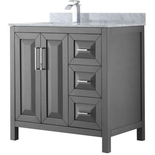 Wyndham Collection Daria 36" Free Standing Single Vanity Set with MDF