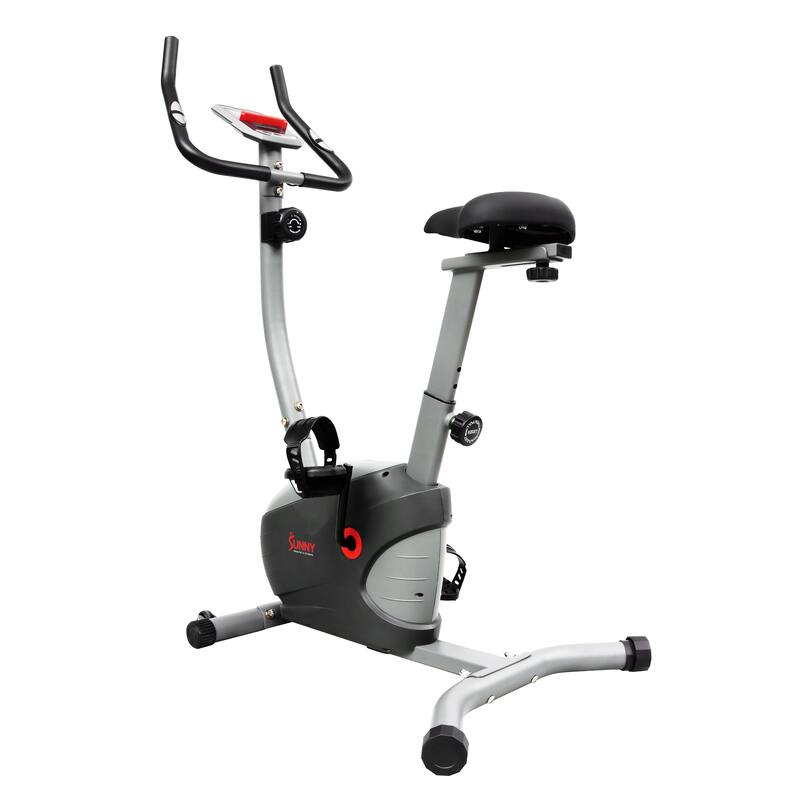 Sunny Health & Fitness Performance Interactive Series Upright Bike - SF-B220030 - Gray - 30.7L x 9.8W x 23.2H