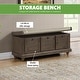 preview thumbnail 22 of 20, Dover White Wash Entryway Storage Bench