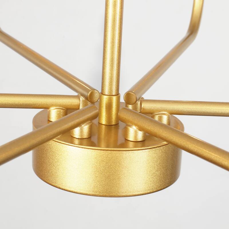 6-Light Rustic Modern Candlestick Hanging Linear Chandelier Lighting for Dining Room Kitchen Island