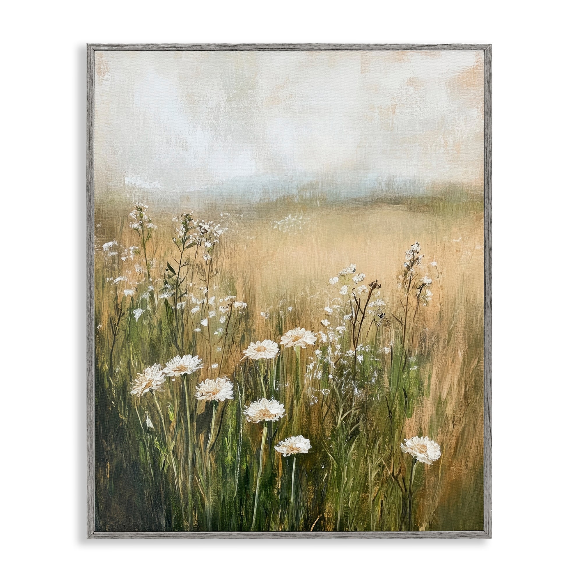 Stupell A Few White Flowers Framed Giclee Art Design By Petal Prints Design