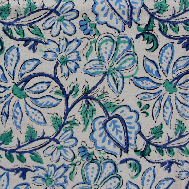 Ashlyn Handmade Cotton Floral Square Tablecloth Blue Red Green - 70 x 70 in