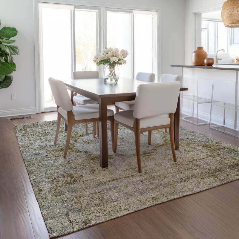 Machine Washable Indoor/ Outdoor Chantille Vintage Traditional Rug
