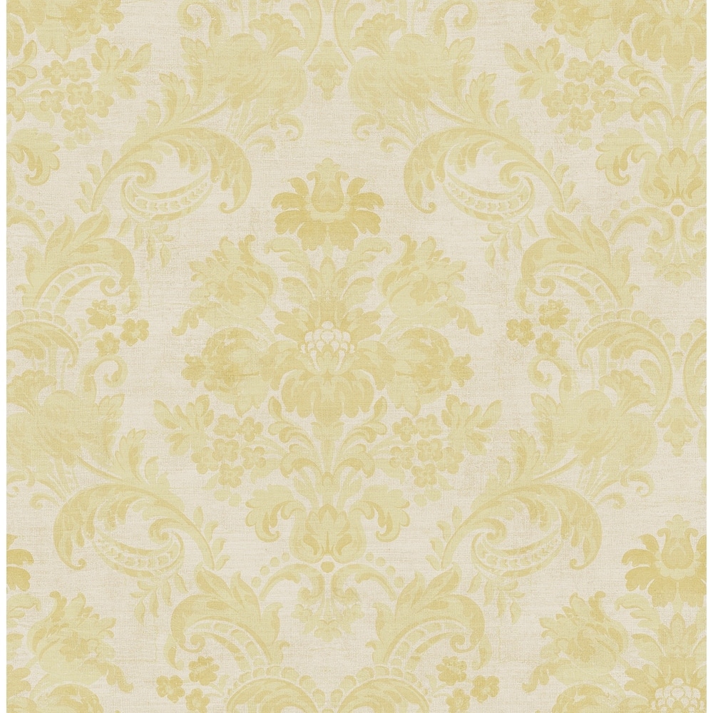 Seabrook Designs Lidia Floral Damask Unpasted Wallpaper