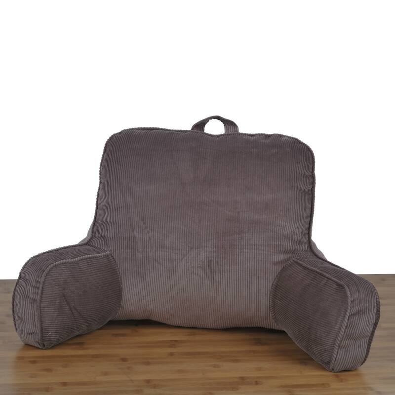 Cotton Corduroy Lounger Bed Rest Pillow Adjustable DIY Filling - Brown