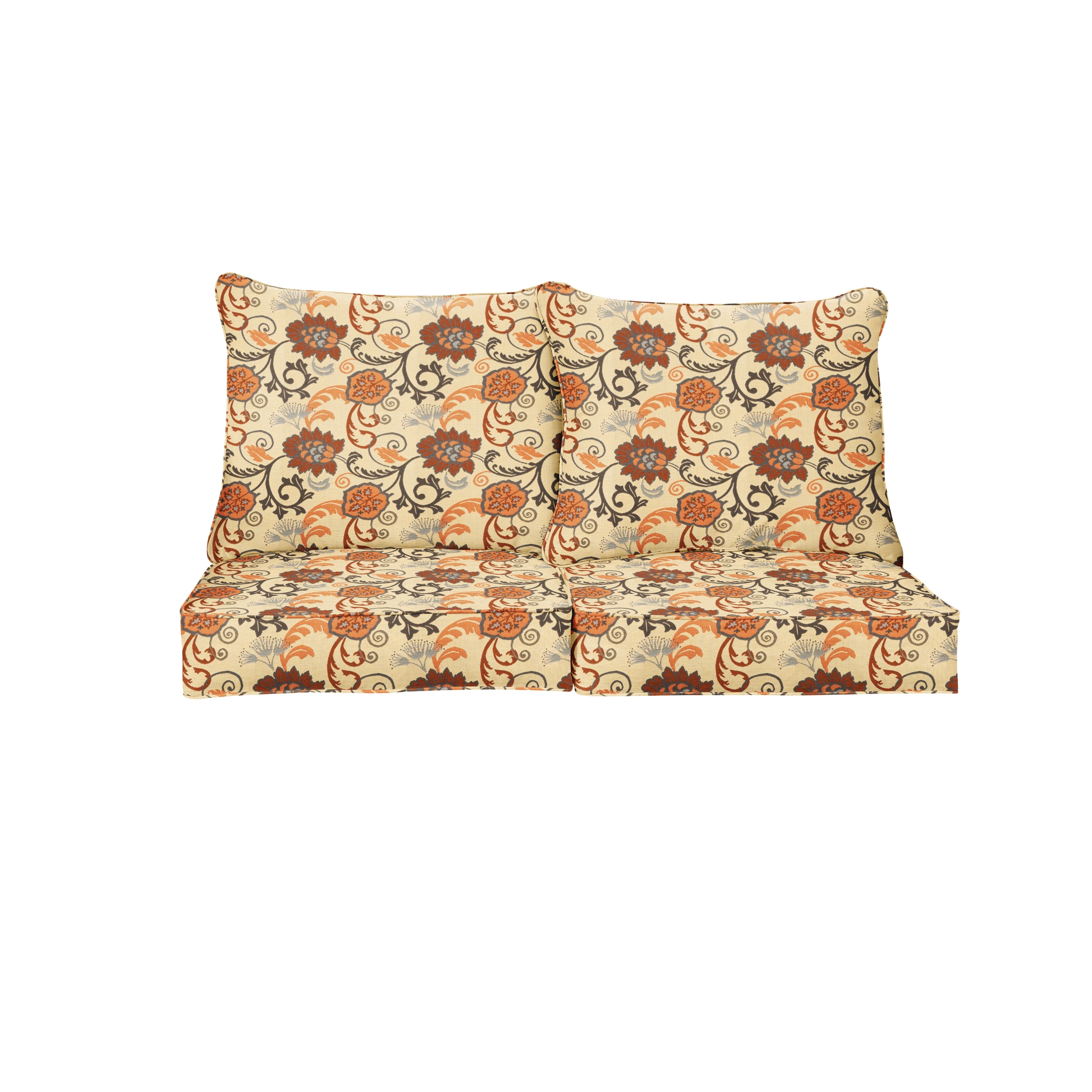 Sorra Home Sunbrella Outdoor Loveseat Pillow and Cushion Set