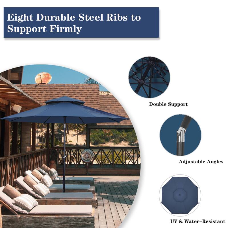 Ainfox Patio Umbrella Without Base for Garden Patio