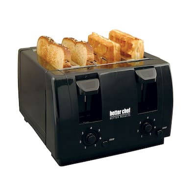 4 Slice Dual Use Easy Dial Control Toaster in Black