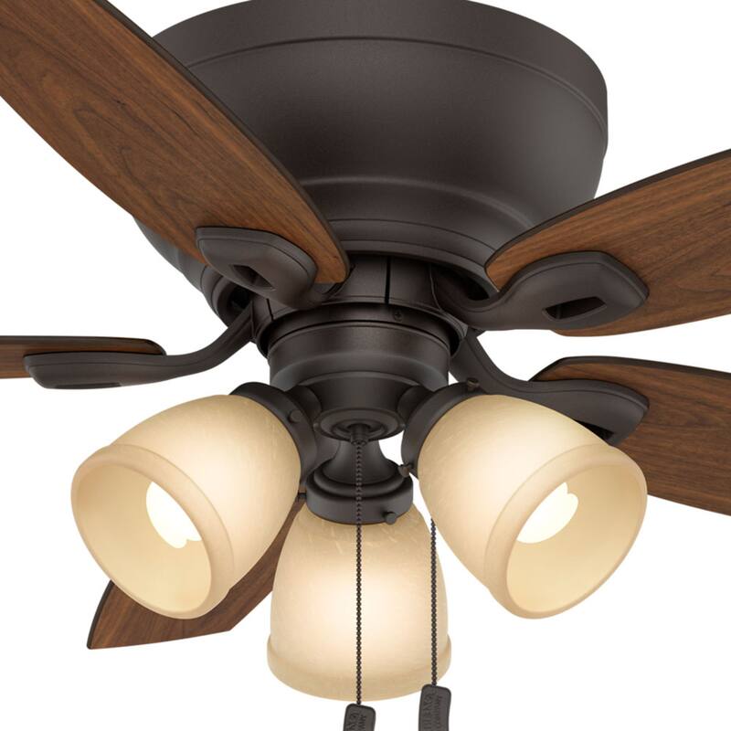 Casablanca 44" Durant Low Profile Ceiling Fan with LED Light Kit and Pull Chain