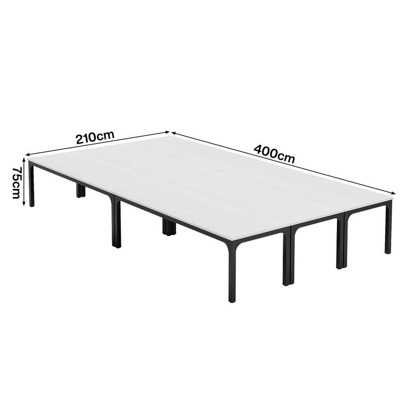 Modern Office 13FT Conference Table Set of 6, Large Rectangle Meeting Table, 78.74-Inch Long Business Seminar Table