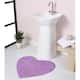 Home Weavers Modesto Collection Absorbent Cotton Machine Washable Bath Rug - 25"x25" - Purple