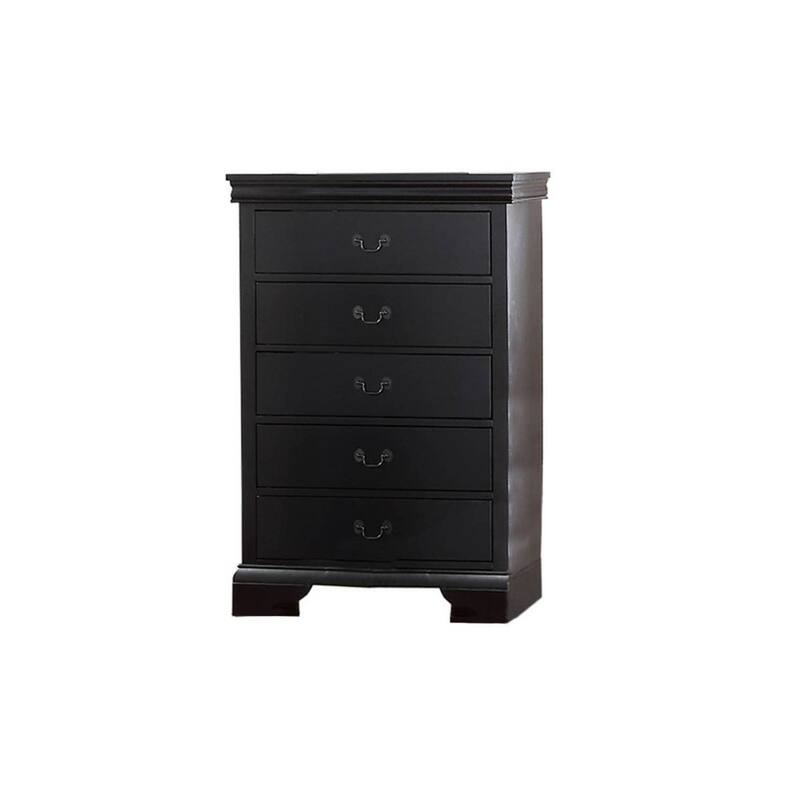 Contemporary Style,Bedroom Tall Chest Of Five Drawers,Solid Wood Storage Shelves,Sturdy Construction