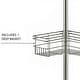 preview thumbnail 18 of 40, Utopia Alley Tension Pole Shower Caddy Corner Organizer, Adjustable with 4 Removable Baskets, 60 to 97 Inch