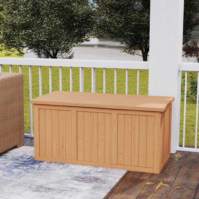 67 Gallon Outdoor Wooden Deck Storage Box