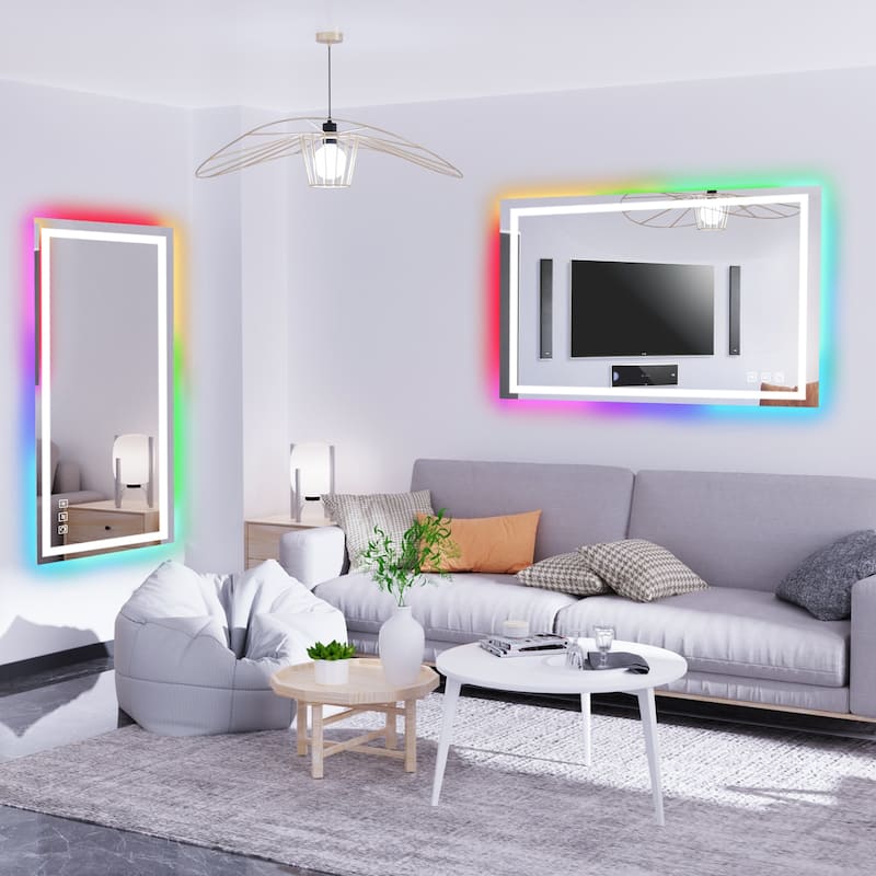 Anti-Fog RGB Backlit & LED Frontlit Bathroom Mirror
