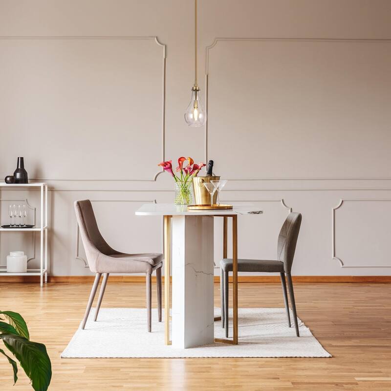 Synia Mid-century Modern Globe Single Farmhouse Pendant Lights with Tear Drop Glass - D 6'' x H 73.3''
