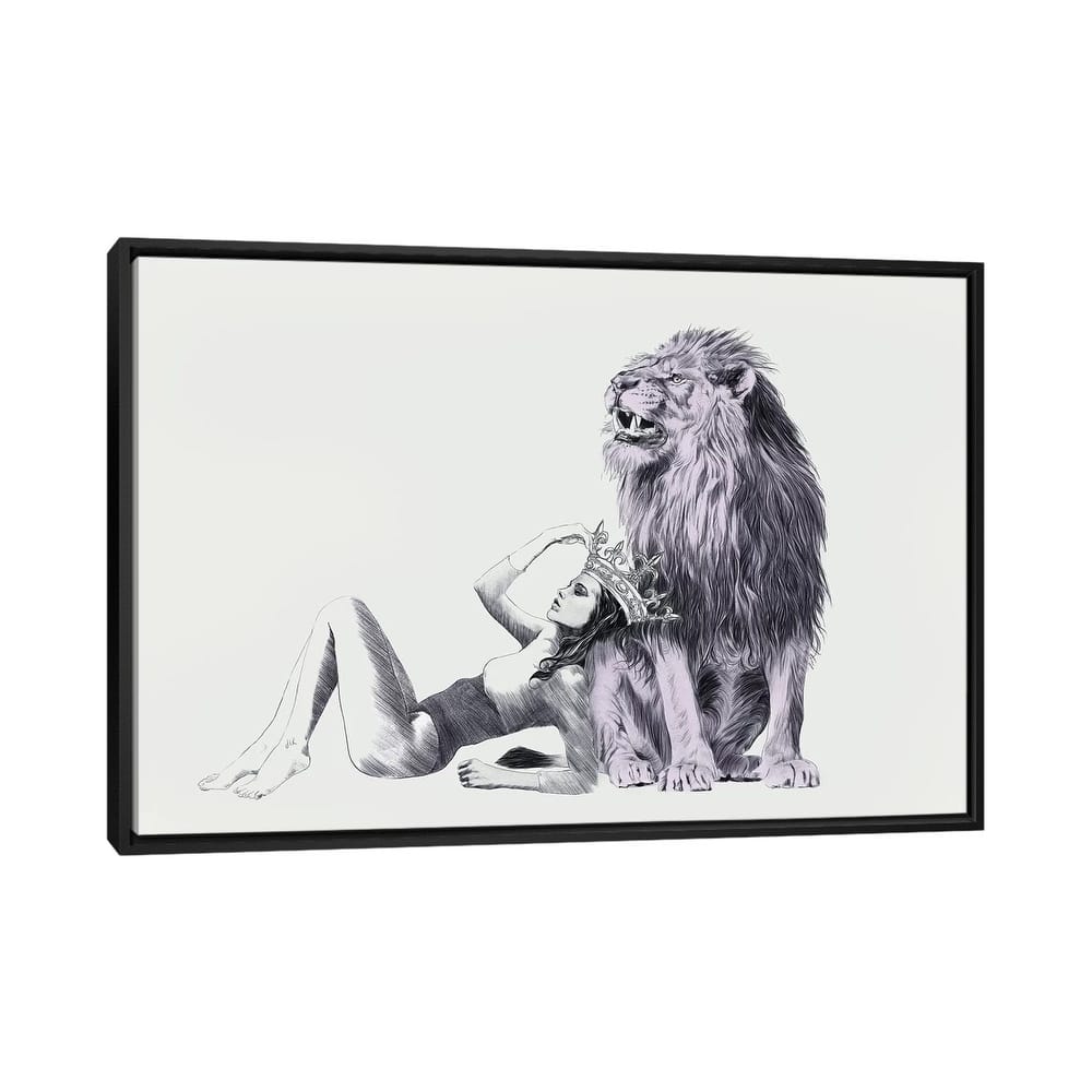 iCanvas "The Queen Leo " by Jenny Rome Framed Canvas Print