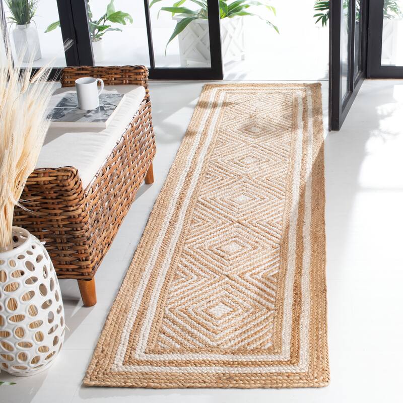 SAFAVIEH Natural Fiber Vonnie Jute Rug - 2'3" x 9' Runner - Natural/Ivory