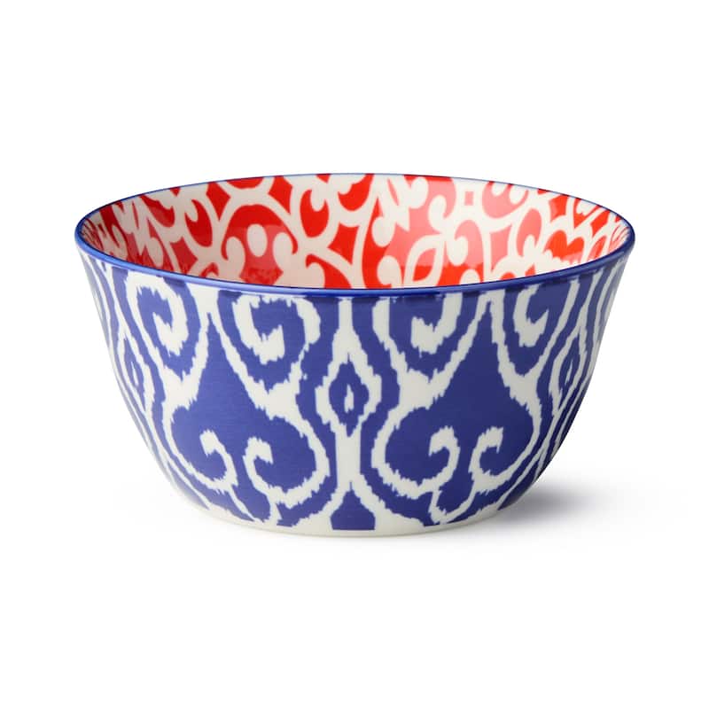 Certified International Pavillion 6" All Purpose 18 oz. Bowls, Set of 6 Assorted Designs - 6.00"L x 6.00"W x 3.00"H