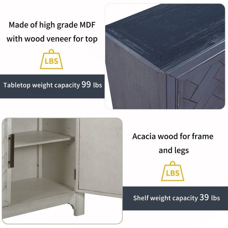 Console Table Sofa Table with 2 Shelves