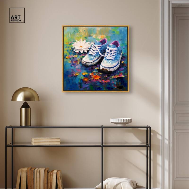 Lily Pad Sneakers Canvas by Art Remedy