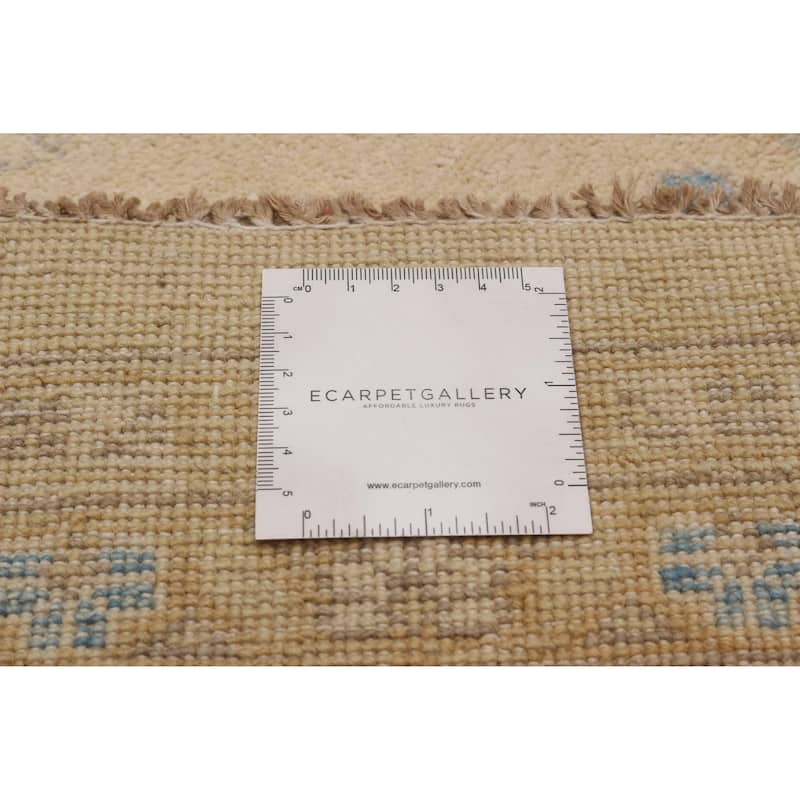 ECARPETGALLERY Hand-knotted Peshawar Oushak Ivory Wool Rug - 9'2 x 12'1