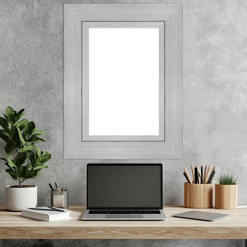 Amanti Art Romano Silver Framed Dry Erase Magnetic Board