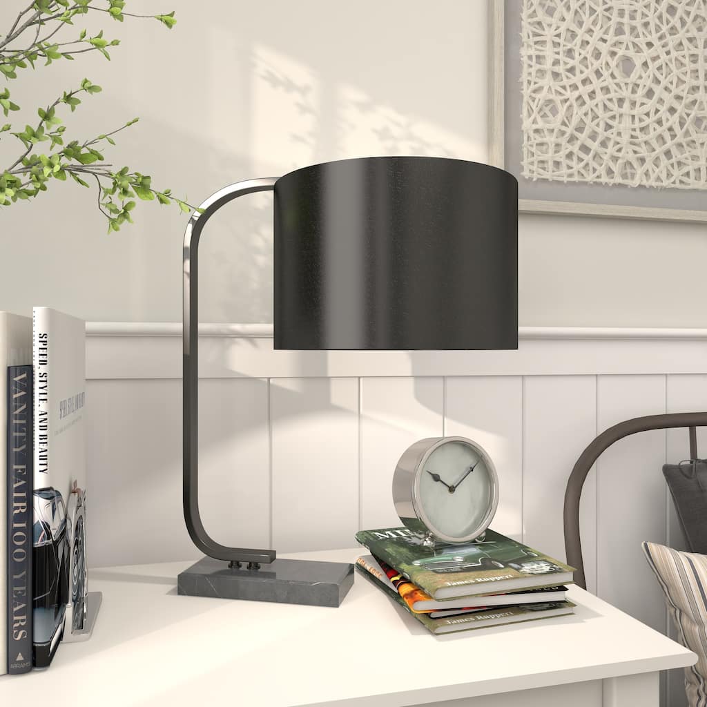 Black Metal Room Desk Lamp - 12 x 18 x 22
