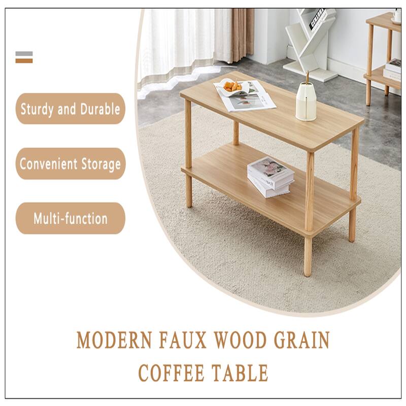 Modern 2-Tier Coffee Table for Living Room