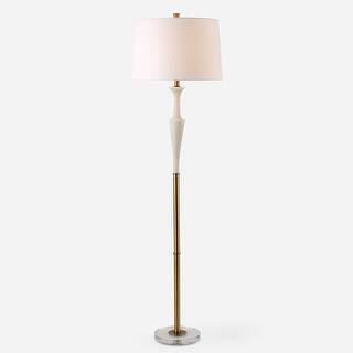 Uttermost Colette White Stone Floor Lamp - 69'' H X 19'' W X 19'' D