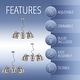 preview thumbnail 7 of 9, Liam 26.5" 8-Light Metal LED Pendant Chandelier, Nickel by JONATHAN Y