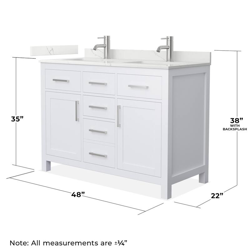 Wyndham Collection WCG2424-48D-QTZ-UNSMXX Beckett 48" Free Standing