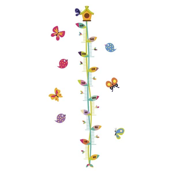 dimension image slide 2 of 3, Walplus Butterfly Height Measure Children Wall Stickers Nursery Decor
