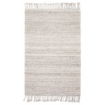 ECARPETGALLERY Braid weave Sienna Grey Wool Rug - 5'0 x 7'10
