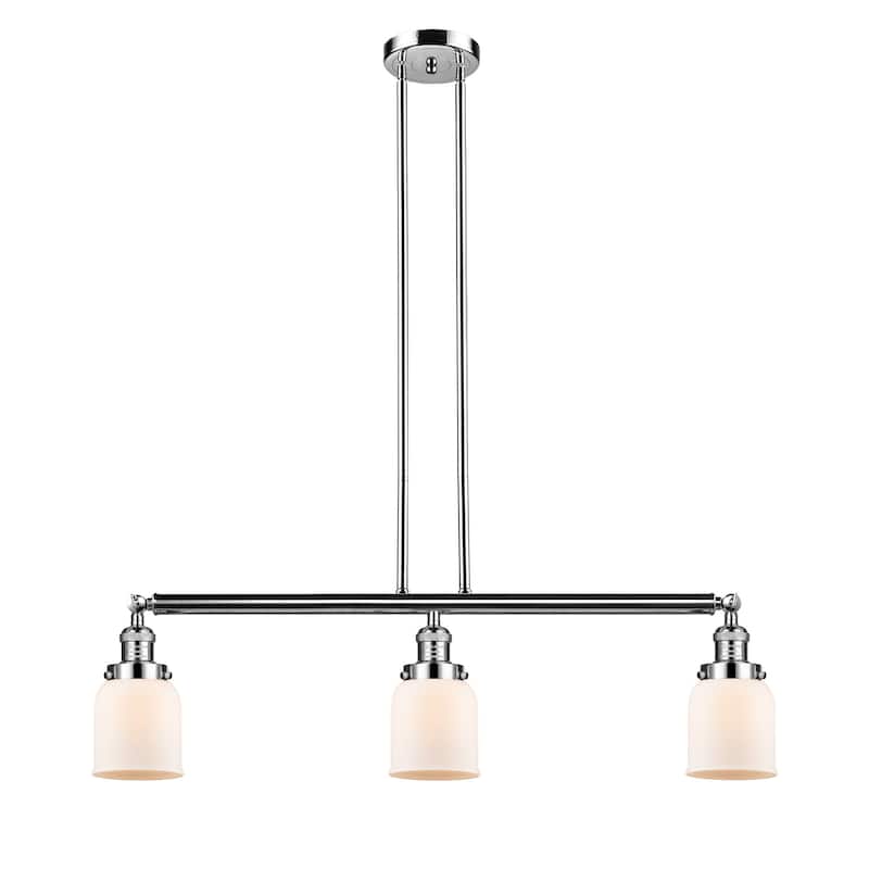 Innovations Lighting Small Bell 3 Light 38" Wide Linear Chandelier