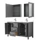 preview thumbnail 45 of 71, Daria 60 Inch Double Vanity, Cultured Marble Top, Medicine Cabinets