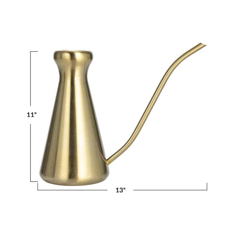 Stainless Steel Watering Can - 15.0"L x 6.0"W x 11.0"H