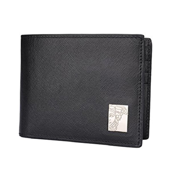 Shop Versace Black Saffiano Leather Card Case Wallet - S - Overstock - 25451015