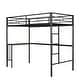 preview thumbnail 22 of 22, Twin Over Full Metal Bunk Bed with Desk and Ladder