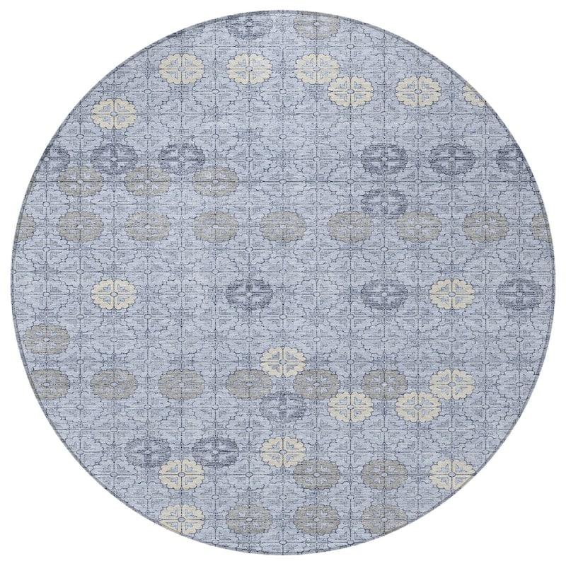 HomeRoots Geometric Transitional Rectangle Outdoor Rug
