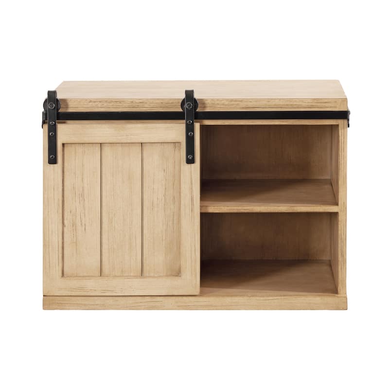 Kate and Laurel Cates Wood Floating Side Table with Cabinet