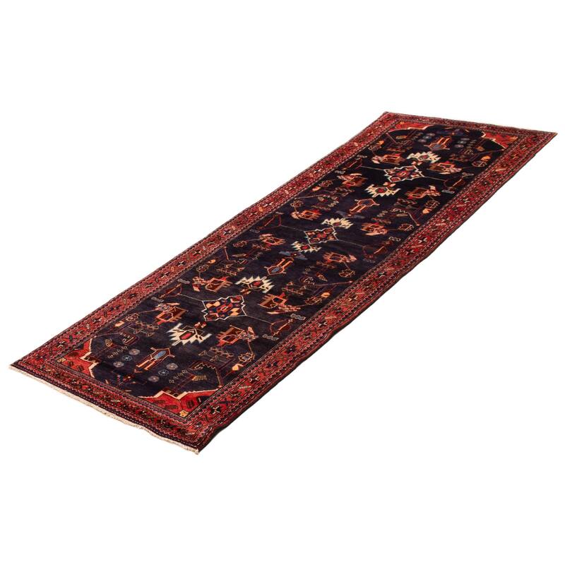 ECARPETGALLERY Hand-knotted Anadol Navy Wool Rug - 3'7 x 10'4