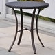 preview thumbnail 7 of 8, Barcelona Resin Wicker/Aluminum 28-inch Round Outdoor Bistro/Side Table Chocolate