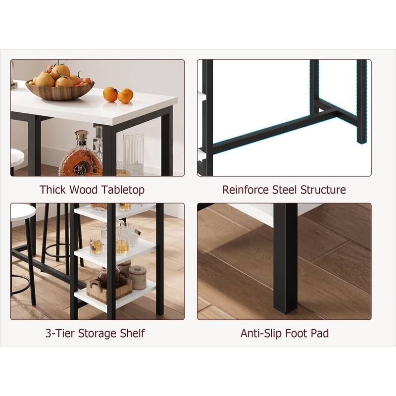 Counter Height Dining Table with Stools