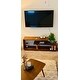 60" Solid Wood Asymmetrical TV Stand Console - 60 x 15 x 23h