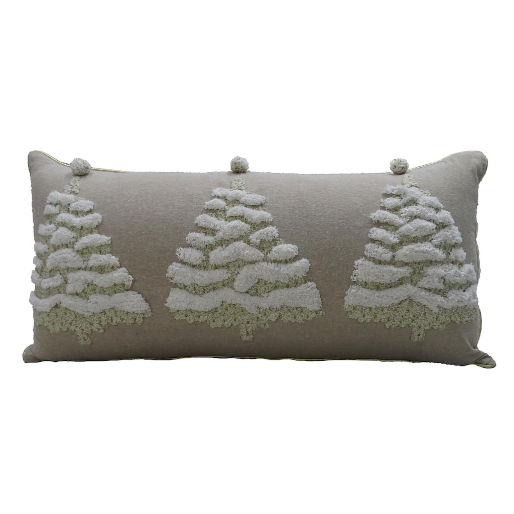 Vibhsa 14"x 30" Christmas Tree Pillow for Holidays