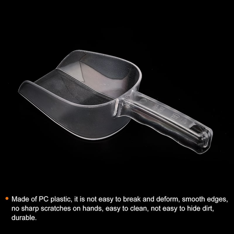 Ice Scoop 11.02x3.43" Small Ice Maker Flour Cereal Sugar Handle Shovel - Clear
