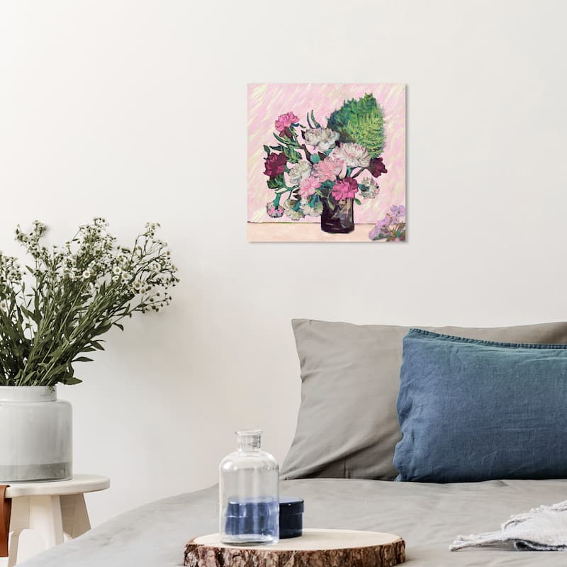 Wynwood Studio Canvas Classic and Figurative The Impressionist s Bouquet Purple and French Country Wall Art Canvas Print - 12 x 12