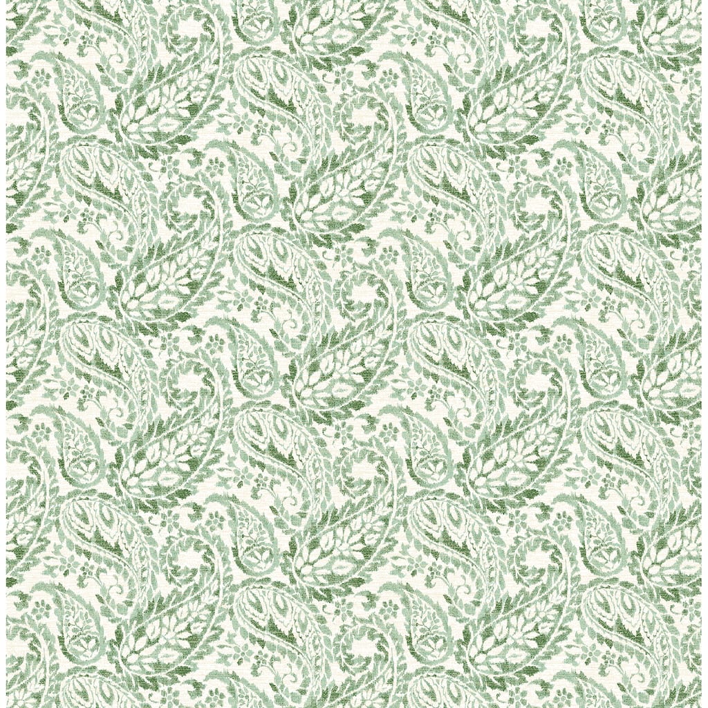 A-Street Prints Adrian Green Paisley Wallpaper